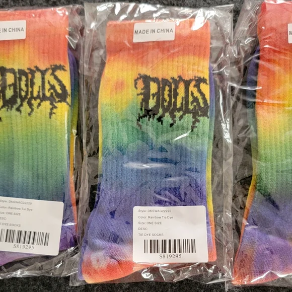 Dolls Kill rainbow socks - Picture 2 of 5